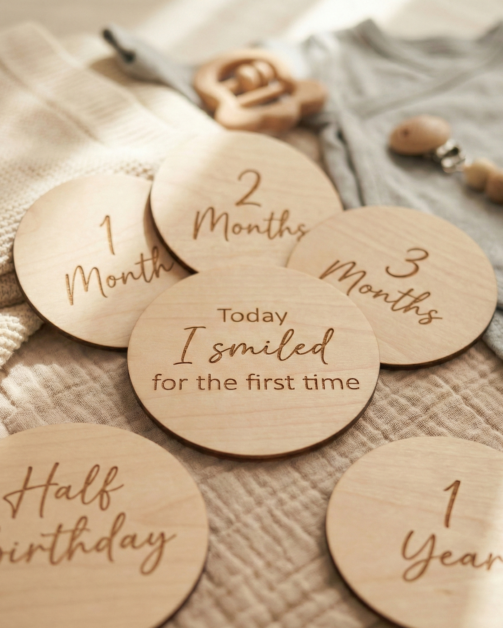 Baby Meilenstein-Scheiben – Set aus 12