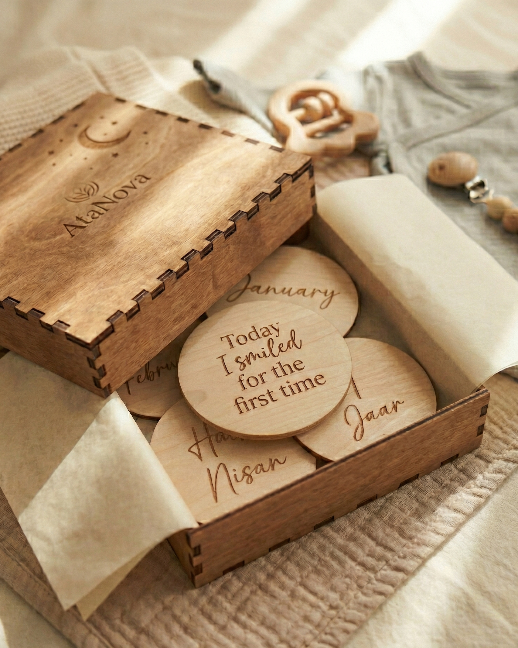 Baby Meilenstein-Scheiben – Set aus 12