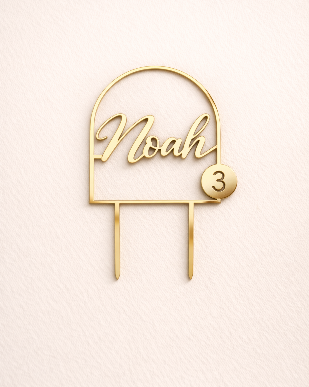 Personalisierter Cake Topper — Name & Alter