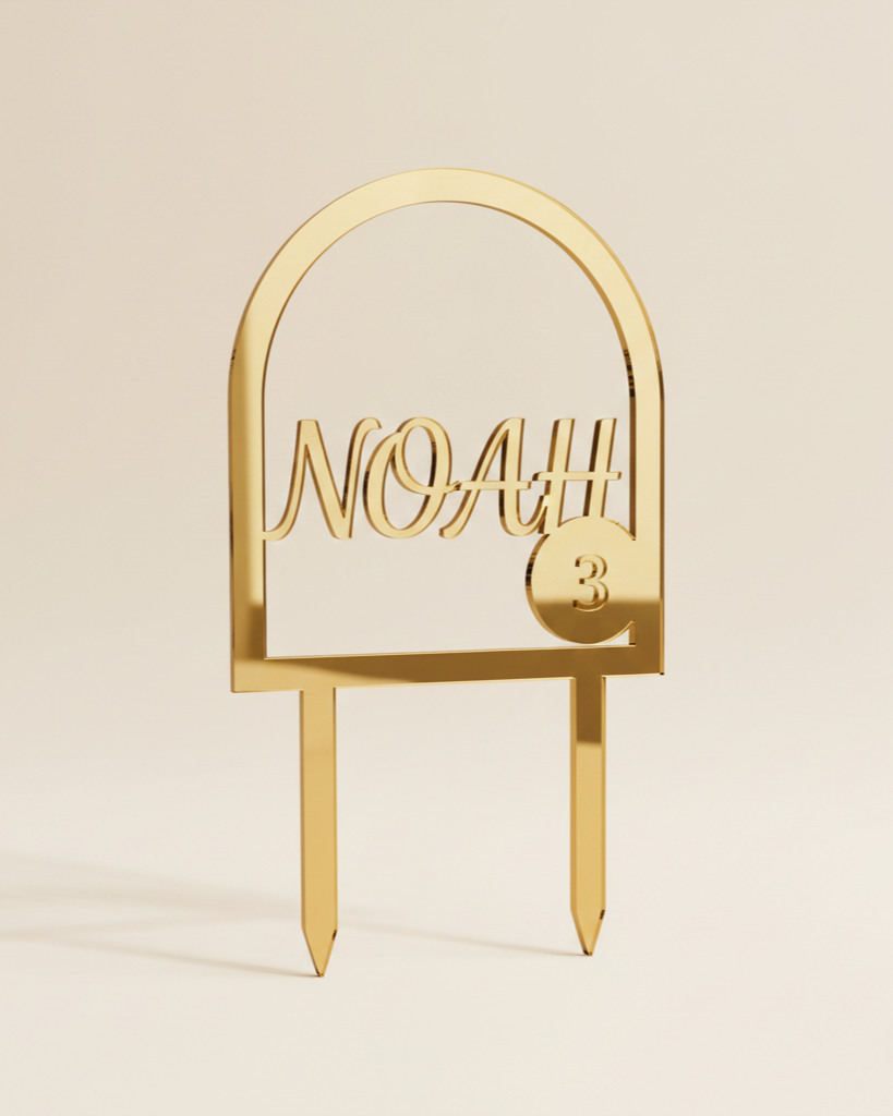 Personalisierter Cake Topper — Name & Alter