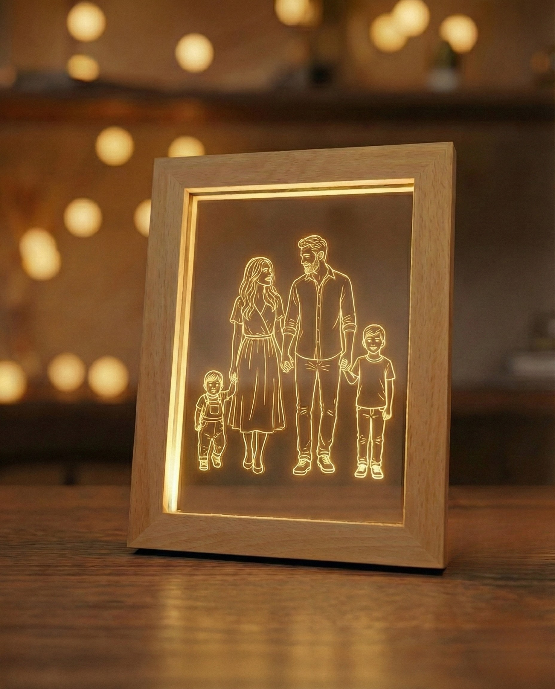 StoryFrame™ — Framed Line Art Lamp